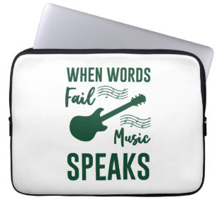 Housse Pour Ordinateur Portable Quand les mots ne parlent pas musique parler