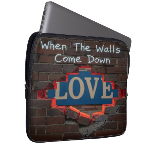 Housse Pour Ordinateur Portable Quand Les Murs Tombent (Devant droit)