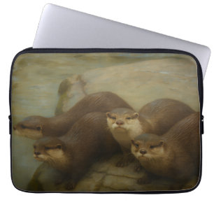 Housse Pour Ordinateur Portable Quatuor Otter - Art de la faune