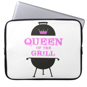 Housse Pour Ordinateur Portable Queen Of The Grill, Couronne Rose