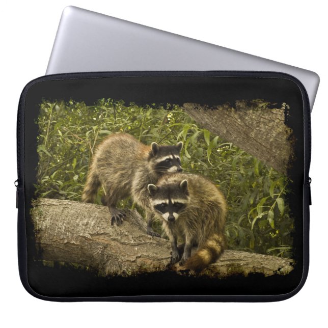 Housse Pour Ordinateur Portable Raccoons Black Edge (Devant)