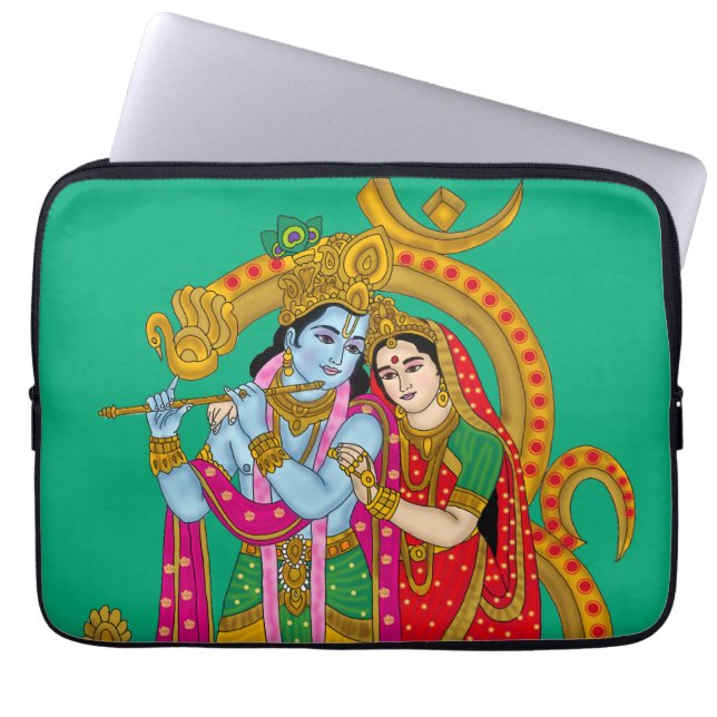 Housse Pour Ordinateur Portable Radha Krishna  (Devant)