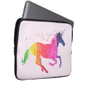 Housse Pour Ordinateur Portable Rainbow Pink Unicorn (Devant droit)