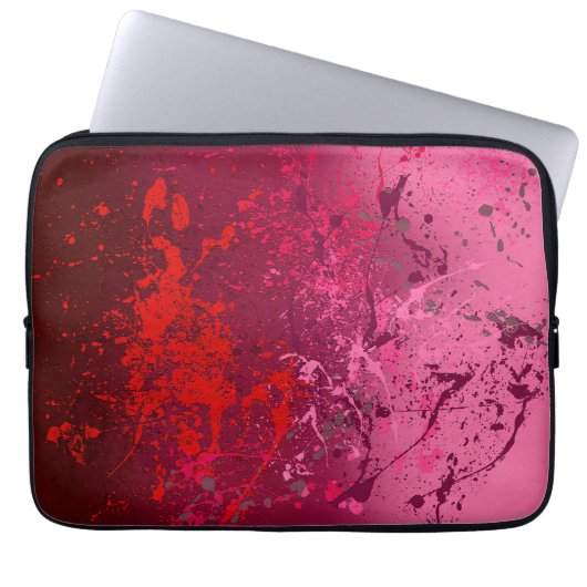 Housse Pour Ordinateur Portable Raspberry Flurry: Abstract spatter art (Devant)