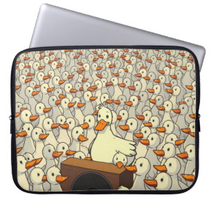 Housse Pour Ordinateur Portable Rassemblement de canards - Drôle Drôle Cartoon Dis