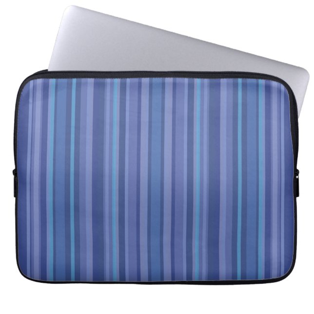 Housse Pour Ordinateur Portable Rayure Moderne Bleu Violet (Devant)
