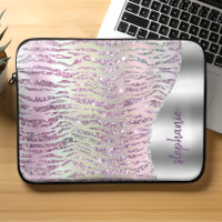 Rayures de tigre en diamant rose scintillant perso
