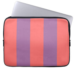 Housse Pour Ordinateur Portable Rayures intemporelles Coucher de soleil rétro