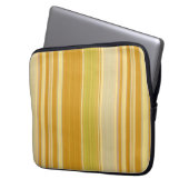 Housse Pour Ordinateur Portable Rayures Jaune Ensoleillé (devant gauche)