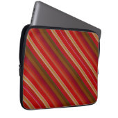 Housse Pour Ordinateur Portable Rayures rouges et dorées (Devant droit)