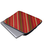 Housse Pour Ordinateur Portable Rayures rouges et dorées (Devant bas)