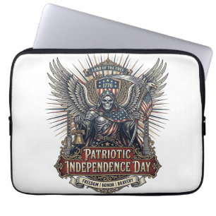 Housse Pour Ordinateur Portable Reaper Chrome Patriotique Squelette de Patriote So