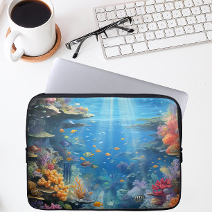Housse Pour Ordinateur Portable Récif corallien sous-marin tropical ensoleillé