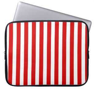 Housse Pour Ordinateur Portable Red and white candy stripes