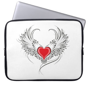 Housse Pour Ordinateur Portable Red Angel Coeur avec ailes