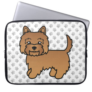 Housse Pour Ordinateur Portable Red Cairn Terrier mignon chien de dessin