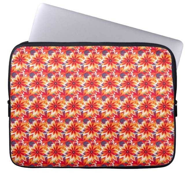 Housse Pour Ordinateur Portable Red Daisy BOHO Carrelage moderne (Devant)