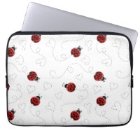 Red Ladybug Beetle Insect Lover Black Hearts