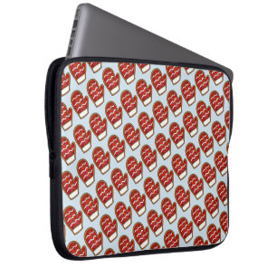 Housse Pour Ordinateur Portable Red Mitten Frosted Sugar Cookie Noël hiver