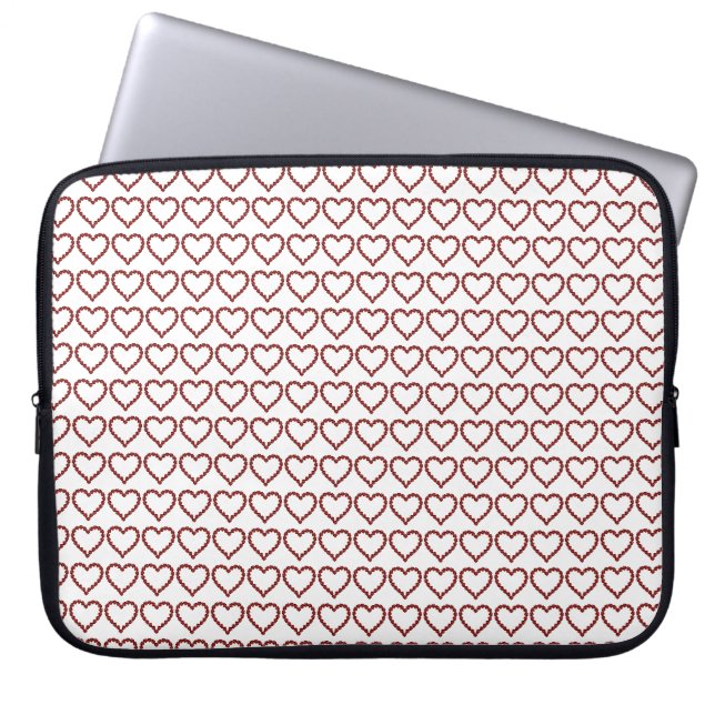 Housse Pour Ordinateur Portable Red Ruby Gemstone Heart (Devant)