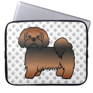 Housse Pour Ordinateur Portable Red Sable Lhasa Apso Joli chien de dessin
