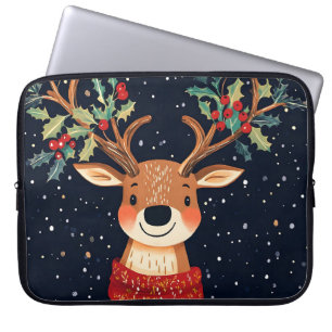 Housse Pour Ordinateur Portable Reindeer Starry Noël Twinkle soir