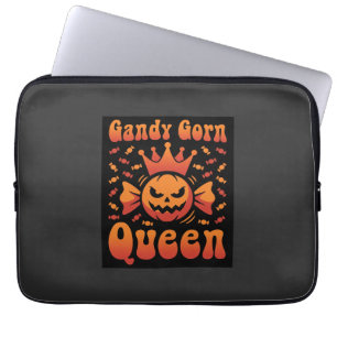 Housse Pour Ordinateur Portable Reine de bonbons de Halloween Design Vectoriel Rét