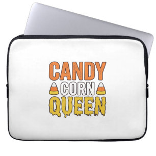Housse Pour Ordinateur Portable Reine de Candy Corn Design de T-Shirt Halloween Vi