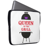Housse Pour Ordinateur Portable Reine Du Grill, Rouge Couronne Violet (Devant droit)