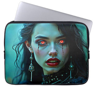Housse Pour Ordinateur Portable Reine Vampire : Art de la Ténébreuse Séduction