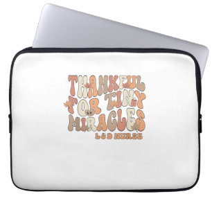 Housse Pour Ordinateur Portable Remerciements Rétro Pour Les Minuscules Miracles T