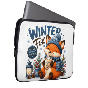 Housse pour ordinateur portable Renard d'hiver Ani