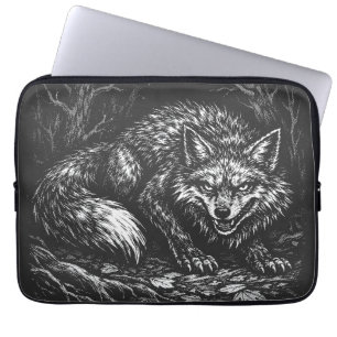 Housse Pour Ordinateur Portable Renard rusé de la forêt — par BurnsInHell