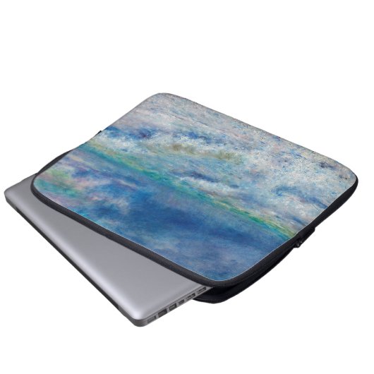 Housse Pour Ordinateur Portable Renoir Seascape. Impressionnisme nautique bleu / M (Devant bas)