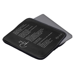 Housse Pour Ordinateur Portable Reposez dans les bras de Dieu Amour poème poster a