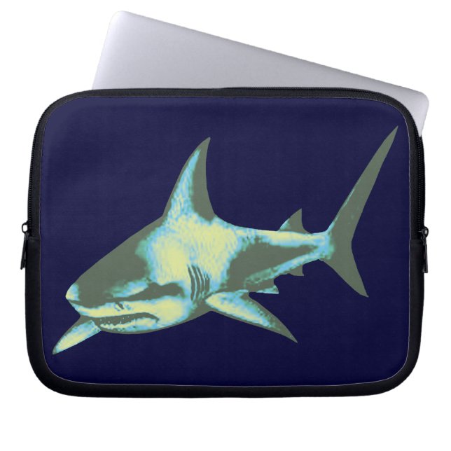 Housse Pour Ordinateur Portable requins, attention (Devant)