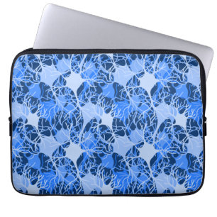 Housse Pour Ordinateur Portable Réseau Neuronal Neurones Bleus