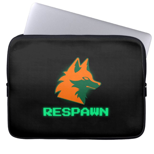 Housse Pour Ordinateur Portable RESPAWN – Logo Neon Gamer Fox (Devant)