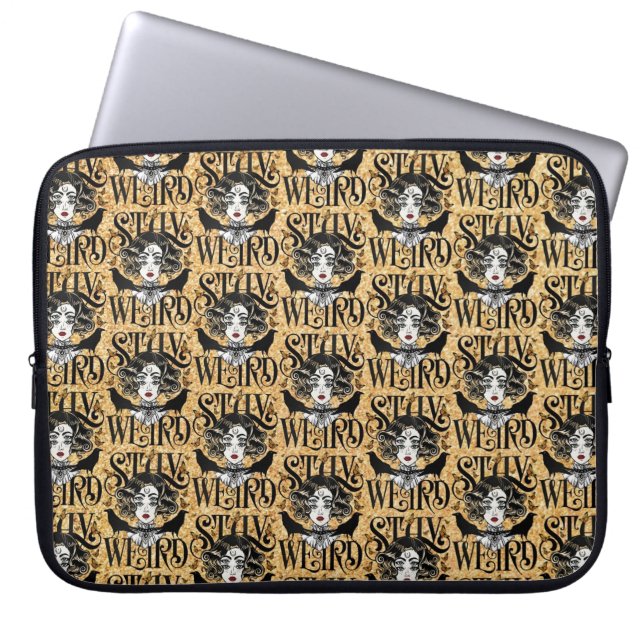 Housse Pour Ordinateur Portable Restez Bizarre (Devant)