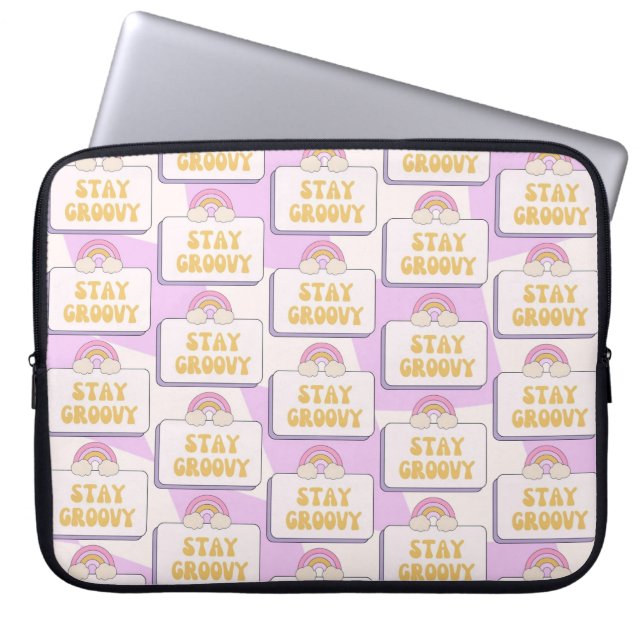 Housse Pour Ordinateur Portable Restez Groovy (Devant)