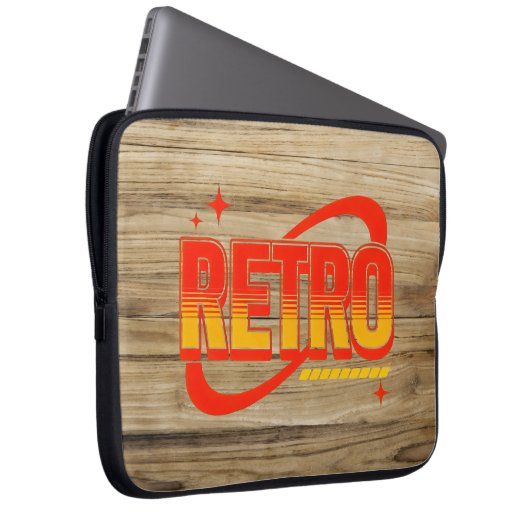 Housse Pour Ordinateur Portable Retro. (Devant droit)