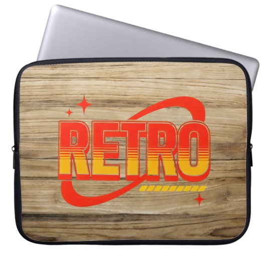 Housse Pour Ordinateur Portable Retro. (Devant)