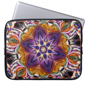 Housse Pour Ordinateur Portable Retro Boho Bohemian Hippie Trippy Rosette Mandala
