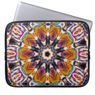 Housse Pour Ordinateur Portable Retro Boho Bohemian Hippie Trippy Rosette Mandala