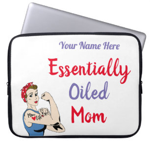 Housse Pour Ordinateur Portable Rétro Essentiellement maman huilée