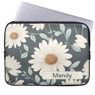 Housse Pour Ordinateur Portable Retro Flowers 3 pochette pour ordinateur portable