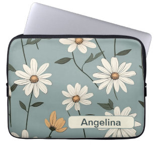 Housse Pour Ordinateur Portable Retro Flowers 7 manche pour ordinateur portable