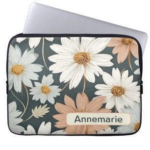 Housse Pour Ordinateur Portable Retro Flowers 8 manche pour ordinateur portable