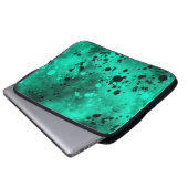 Housse Pour Ordinateur Portable Retro Green Paint Splatter (Devant bas)