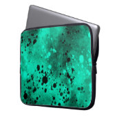 Housse Pour Ordinateur Portable Retro Green Paint Splatter (devant gauche)